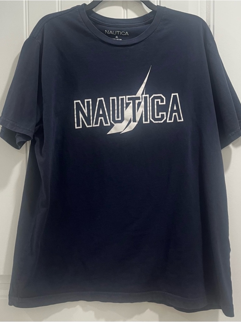 Nautica Navy Graphic Logo Tee Size XL